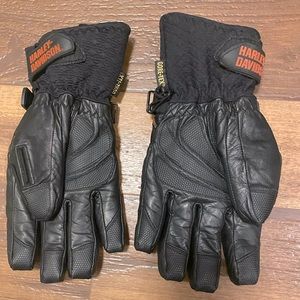Mens Vintage Harley Davidson Gore-Tex Motorcycle Gloves